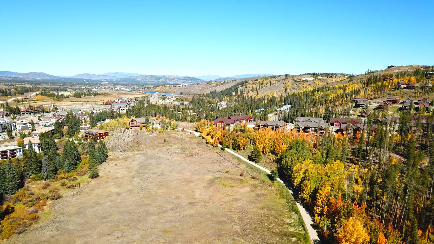 Winter Park in autumn, aspens turning gold above the town